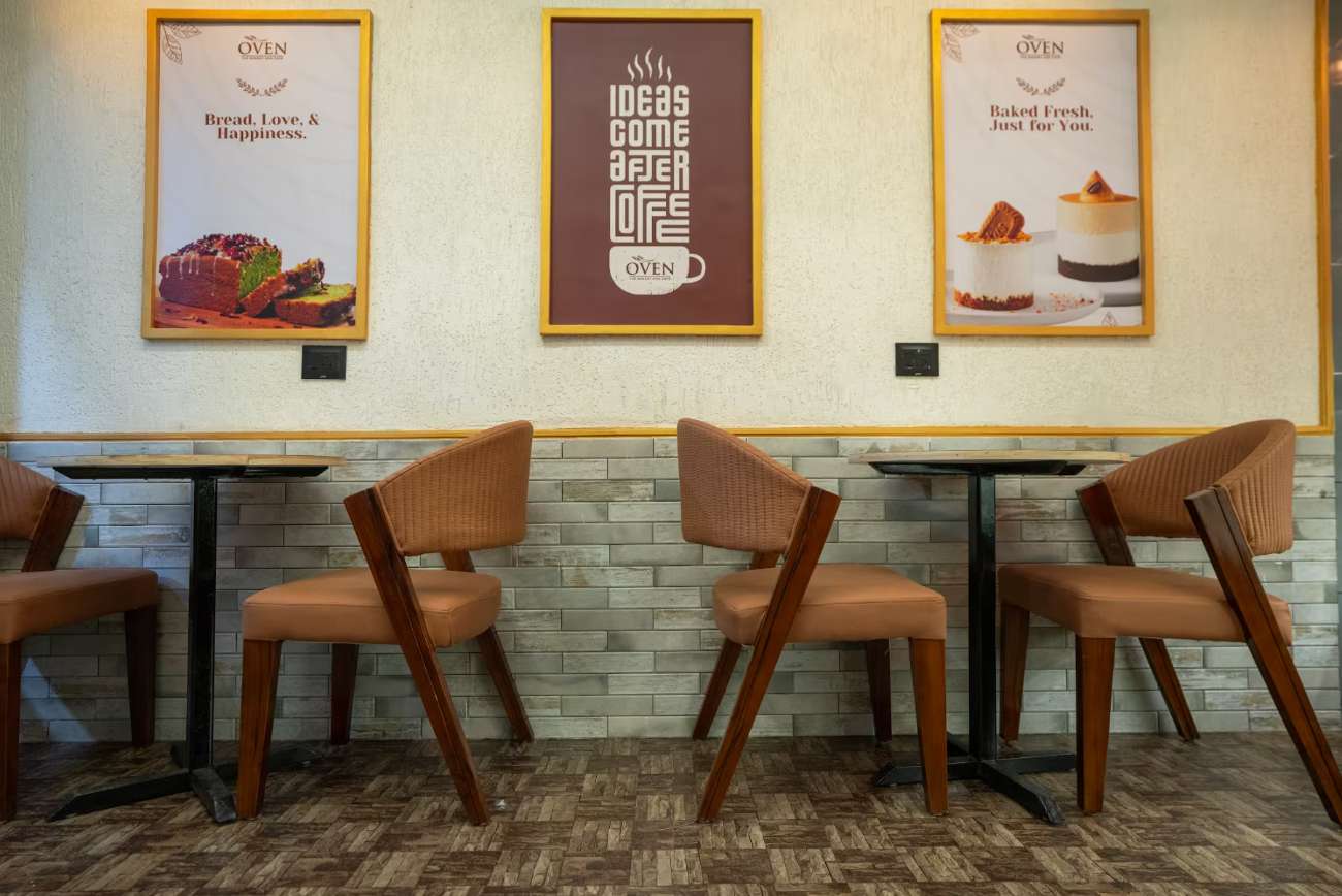 Seating and the menu boards